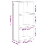 vidaXL Kúpeľňová nástenná skriňa Remeselnícky dub 30 x 16 x 62,5 cm – Obrázok 10