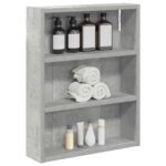 vidaXL Kúpeľňová nástenná skriňa Betónovo Sivá 40 x 10 x 50 cm – Obrázok 3