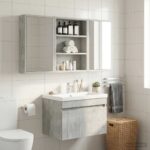 vidaXL Kúpeľňová nástenná skriňa Betónovo Sivá 40 x 10 x 50 cm – Obrázok 5