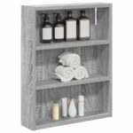 vidaXL Kúpeľňová nástenná skriňa Nástenný Sivá Sonoma 40 x 10 x 50 cm – Obrázok 3