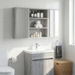 vidaXL Kúpeľňová nástenná skriňa Nástenný Sivá Sonoma 40 x 10 x 50 cm – Obrázok 4