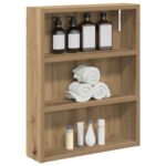 vidaXL Kúpeľňová nástenná skriňa Remeselnícky dub 40 x 10 x 50 cm – Obrázok 3