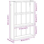 vidaXL Kúpeľňová nástenná skriňa Nástenný Čierny Dub 40 x 10 x 60,5 cm – Obrázok 10