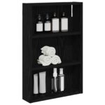 vidaXL Kúpeľňová nástenná skriňa Nástenný Čierny Dub 40 x 10 x 60,5 cm – Obrázok 3