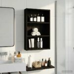 vidaXL Kúpeľňová nástenná skriňa Nástenný Čierny Dub 40 x 10 x 60,5 cm – Obrázok 5