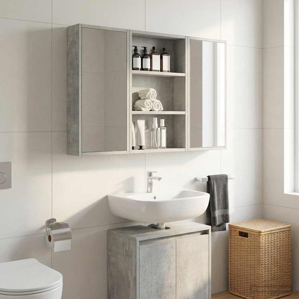 889354_1.jpg vidaXL Kúpeľňová nástenná skriňa Betónovo Sivá 40 x 10 x 60,5 cm – Obrázok 1