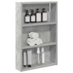 vidaXL Kúpeľňová nástenná skriňa Betónovo Sivá 40 x 10 x 60,5 cm – Obrázok 3