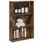 vidaXL Kúpeľňová nástenná skriňa Nástenný Údený Dub 40 x 10 x 60,5 cm – Obrázok 3