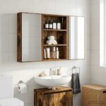 vidaXL Kúpeľňová nástenná skriňa Nástenný Údený Dub 40 x 10 x 60,5 cm – Obrázok 5