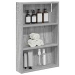 vidaXL Kúpeľňová nástenná skriňa Sivá Sonoma 40 x 10 x 60,5 cm – Obrázok 3
