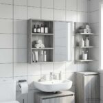 vidaXL Kúpeľňová nástenná skriňa Sivá Sonoma 40 x 10 x 60,5 cm – Obrázok 5