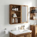 vidaXL Kúpeľňová nástenná skriňa Staré drevo 40 x 10 x 60,5 cm – Obrázok 4