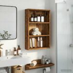 vidaXL Kúpeľňová nástenná skriňa Staré drevo 40 x 10 x 60,5 cm – Obrázok 5