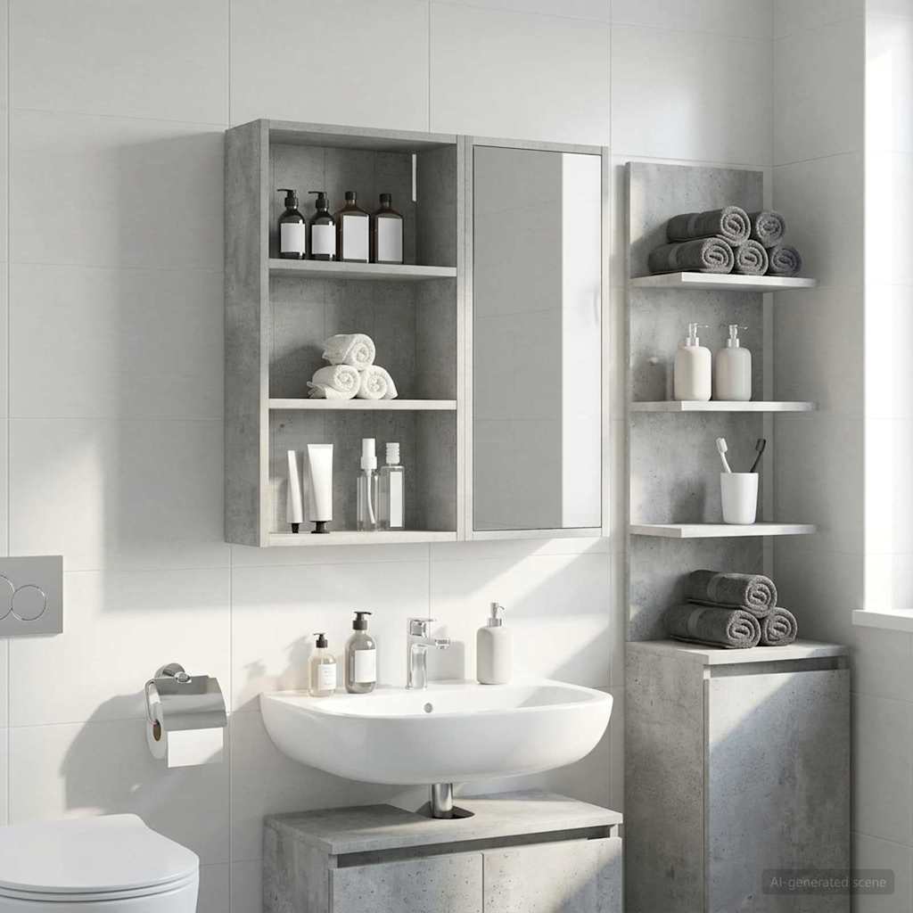 889362_1.jpg vidaXL Kúpeľňová nástenná skriňa Betónovo Sivá 40 x 14 x 70 cm – Obrázok 1