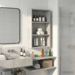 vidaXL Kúpeľňová nástenná skriňa Betónovo Sivá 40 x 14 x 70 cm – Obrázok 4