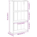 vidaXL Kúpeľňová nástenná skriňa Nástenný Sivá Sonoma 40 x 14 x 70 cm – Obrázok 10