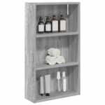 vidaXL Kúpeľňová nástenná skriňa Nástenný Sivá Sonoma 40 x 14 x 70 cm – Obrázok 3