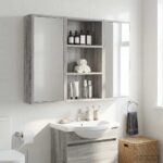 vidaXL Kúpeľňová nástenná skriňa Nástenný Sivá Sonoma 40 x 14 x 70 cm – Obrázok 4