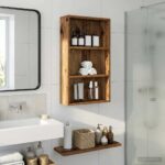 vidaXL Kúpeľňová nástenná skriňa Nástenný Staré drevo 40 x 14 x 70 cm – Obrázok 5