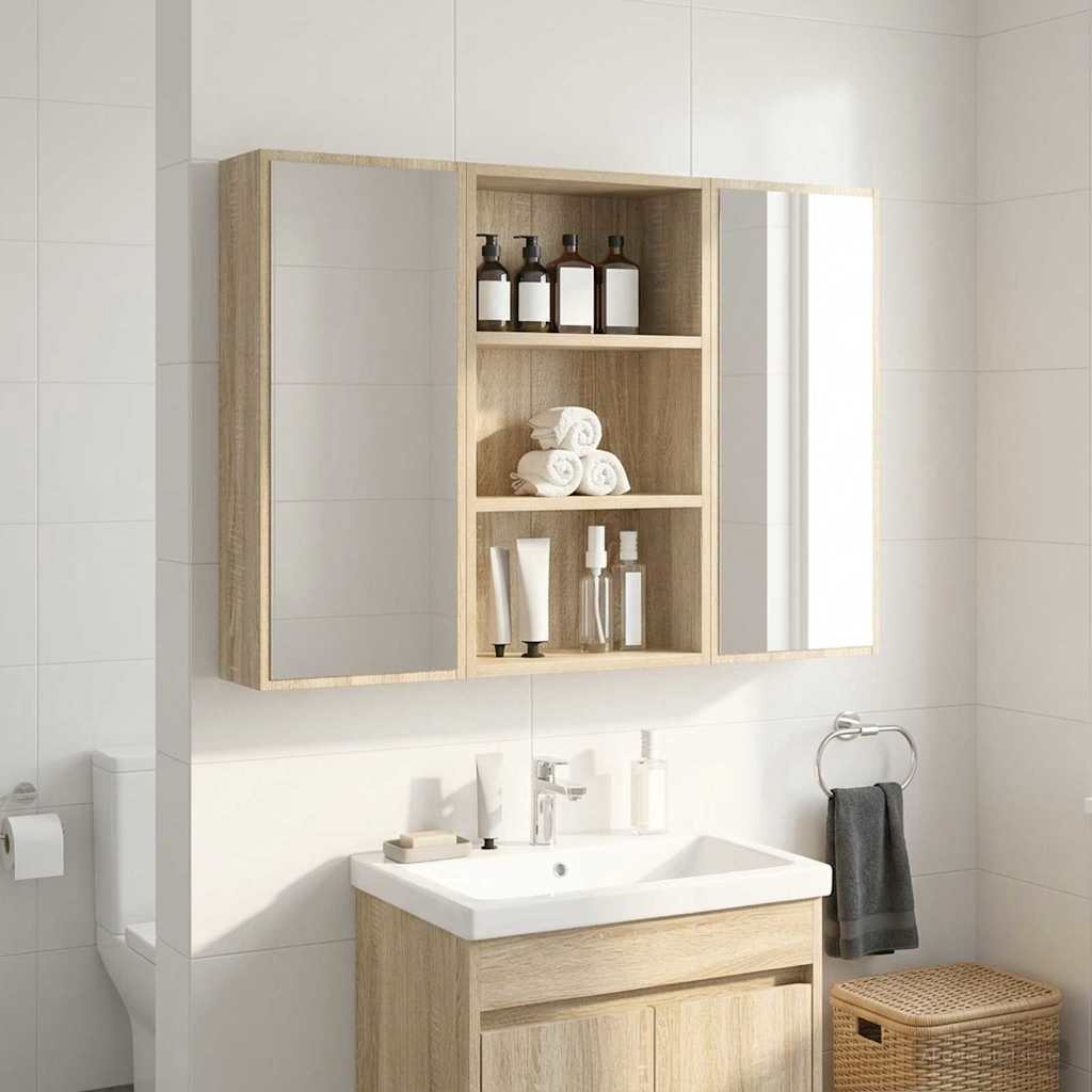 889369_1.jpg vidaXL Kúpeľňová nástenná skriňa Nástenný Sonoma dub 40 x 16 x 62,5 cm – Obrázok 1