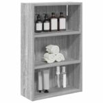 vidaXL Kúpeľňová nástenná skriňa Sivá Sonoma 40 x 16 x 62,5 cm – Obrázok 3