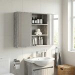 vidaXL Kúpeľňová nástenná skriňa Sivá Sonoma 40 x 16 x 62,5 cm – Obrázok 4