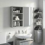 vidaXL Kúpeľňová nástenná skriňa Sivá Sonoma 40 x 16 x 62,5 cm – Obrázok 5