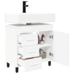 vidaXL Kozmetický stolík do kúpeľne Biela 60 x 35 x 60 cm – Obrázok 3