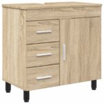 vidaXL Kozmetický stolík do kúpeľne Dub sonoma 60 x 35 x 60 cm – Obrázok 2