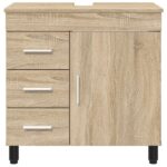 vidaXL Kozmetický stolík do kúpeľne Dub sonoma 60 x 35 x 60 cm – Obrázok 5