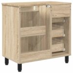 vidaXL Kozmetický stolík do kúpeľne Dub sonoma 60 x 35 x 60 cm – Obrázok 7