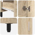 vidaXL Kozmetický stolík do kúpeľne Dub sonoma 60 x 35 x 60 cm – Obrázok 9