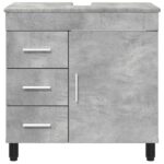 vidaXL Kozmetický stolík do kúpeľne Betónovo sivá 60 x 35 x 60 cm – Obrázok 5
