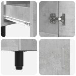 vidaXL Kozmetický stolík do kúpeľne Betónovo sivá 60 x 35 x 60 cm – Obrázok 9