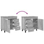 vidaXL Kozmetický stolík do kúpeľne Sivý Sonoma 60 x 35 x 60 cm – Obrázok 11