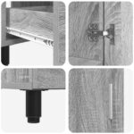 vidaXL Kozmetický stolík do kúpeľne Sivý Sonoma 60 x 35 x 60 cm – Obrázok 9