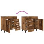 vidaXL Kozmetický stolík do kúpeľne Staré drevo 60 x 35 x 60 cm – Obrázok 11