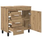 vidaXL Kozmetický stolík do kúpeľne Dub artisan 60 x 35 x 60 cm – Obrázok 4