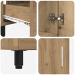 vidaXL Kozmetický stolík do kúpeľne Dub artisan 60 x 35 x 60 cm – Obrázok 9