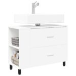 vidaXL Kozmetický stolík do kúpeľne Biela 80 x 35 x 60 cm – Obrázok 3