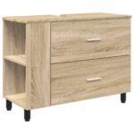 vidaXL Kozmetický stolík do kúpeľne Dub sonoma 80 x 35 x 60 cm – Obrázok 2