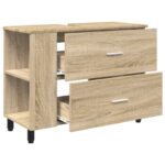 vidaXL Kozmetický stolík do kúpeľne Dub sonoma 80 x 35 x 60 cm – Obrázok 4