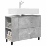 vidaXL Kozmetický stolík do kúpeľne Betónovo sivá 80 x 35 x 60 cm – Obrázok 3