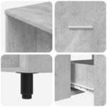 vidaXL Kozmetický stolík do kúpeľne Betónovo sivá 80 x 35 x 60 cm – Obrázok 9