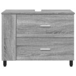 vidaXL Kozmetický stolík do kúpeľne Sivý Sonoma 80 x 35 x 60 cm – Obrázok 5