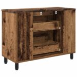 vidaXL Kozmetický stolík do kúpeľne Staré drevo 80 x 35 x 60 cm – Obrázok 7