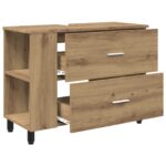 vidaXL Kozmetický stolík do kúpeľne Dub artisan 80 x 35 x 60 cm – Obrázok 4