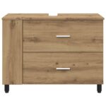vidaXL Kozmetický stolík do kúpeľne Dub artisan 80 x 35 x 60 cm – Obrázok 5