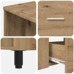 vidaXL Kozmetický stolík do kúpeľne Dub artisan 80 x 35 x 60 cm – Obrázok 9