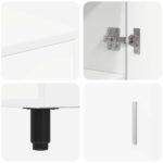 vidaXL Kozmetický stolík do kúpeľne Biela 60 x 35 x 60 cm – Obrázok 9
